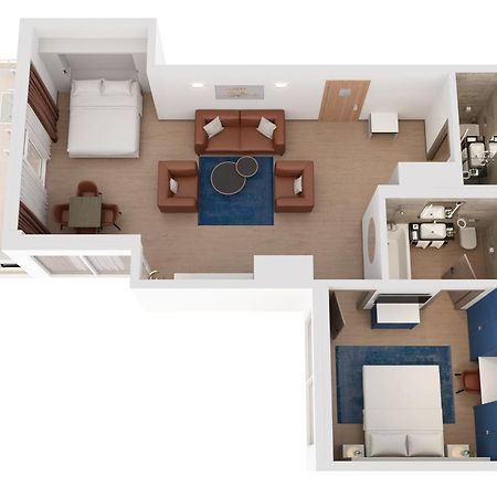 힐튼 리예카 코스타벨라 비치 리조트 앤 스파 외부 사진 A 3D floorplan of a typical hotel room