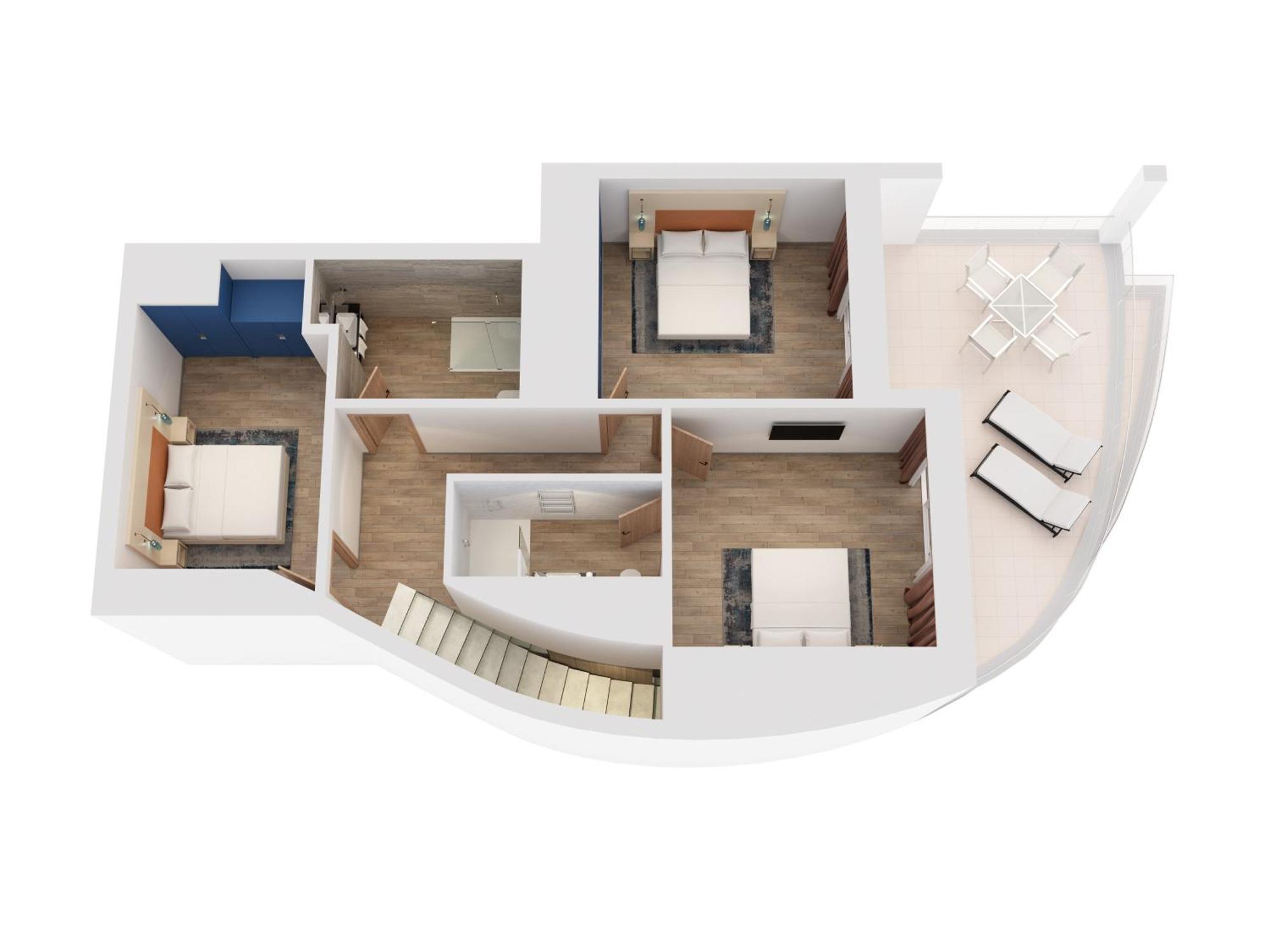 힐튼 리예카 코스타벨라 비치 리조트 앤 스파 객실 사진 3D floor plan